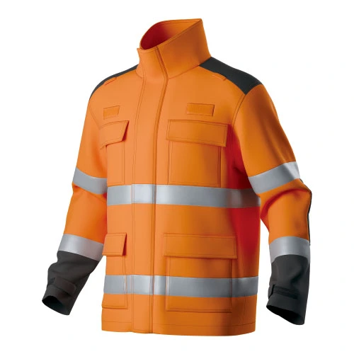 Chaqueta HI-VIS resistente a la llama con varios bolsillos de dos tonos