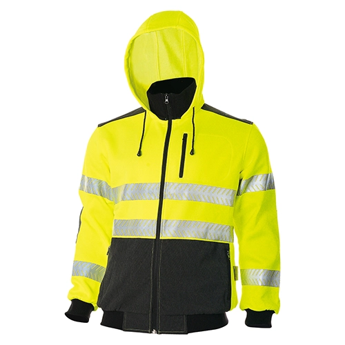 HI-VIS con capucha de lana de dos tonos