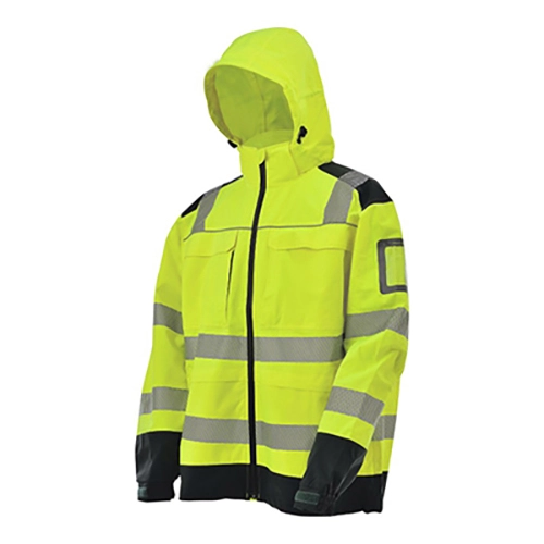 Chaqueta impermeable de peso ligero de dos tonos HI-VIS