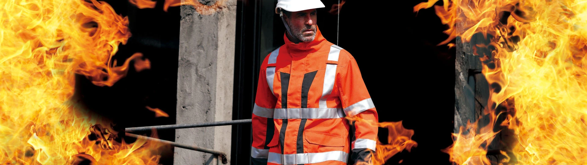 Chaqueta y pantalones HI-VIS resistentes a la llama/cubierta