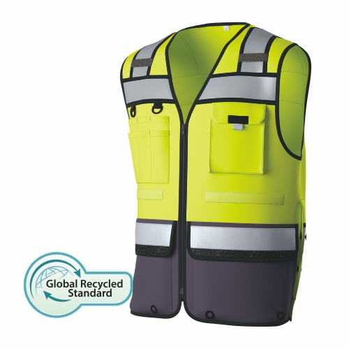 HI-VIS Tricot reciclado de seguridad chaleco funcional