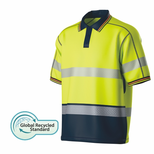 HI-VIS Polo-CAMISETA Reciclada Dos Tonos S/S